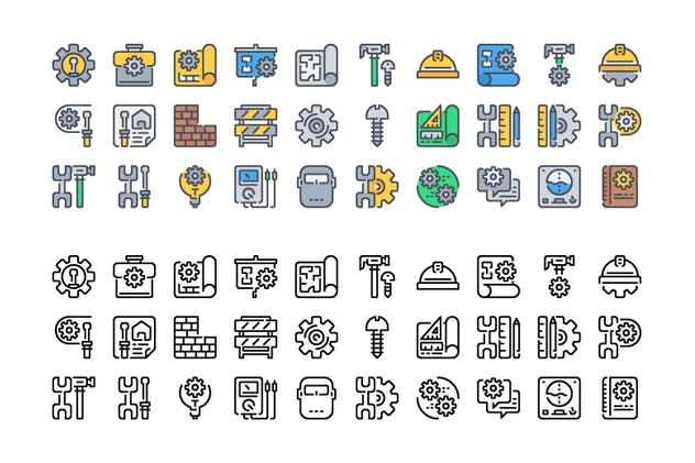 30枚电机工程主题矢量图标合集 30 Engineering icon set插图(2)