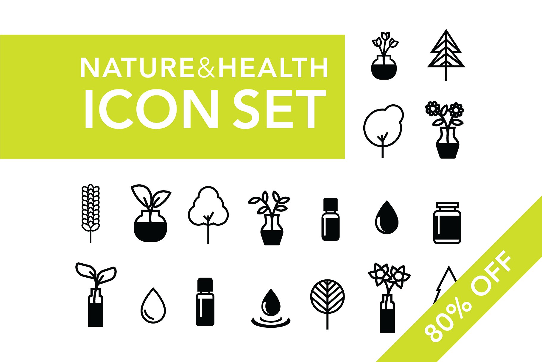 自然和健康图标合集下载插图