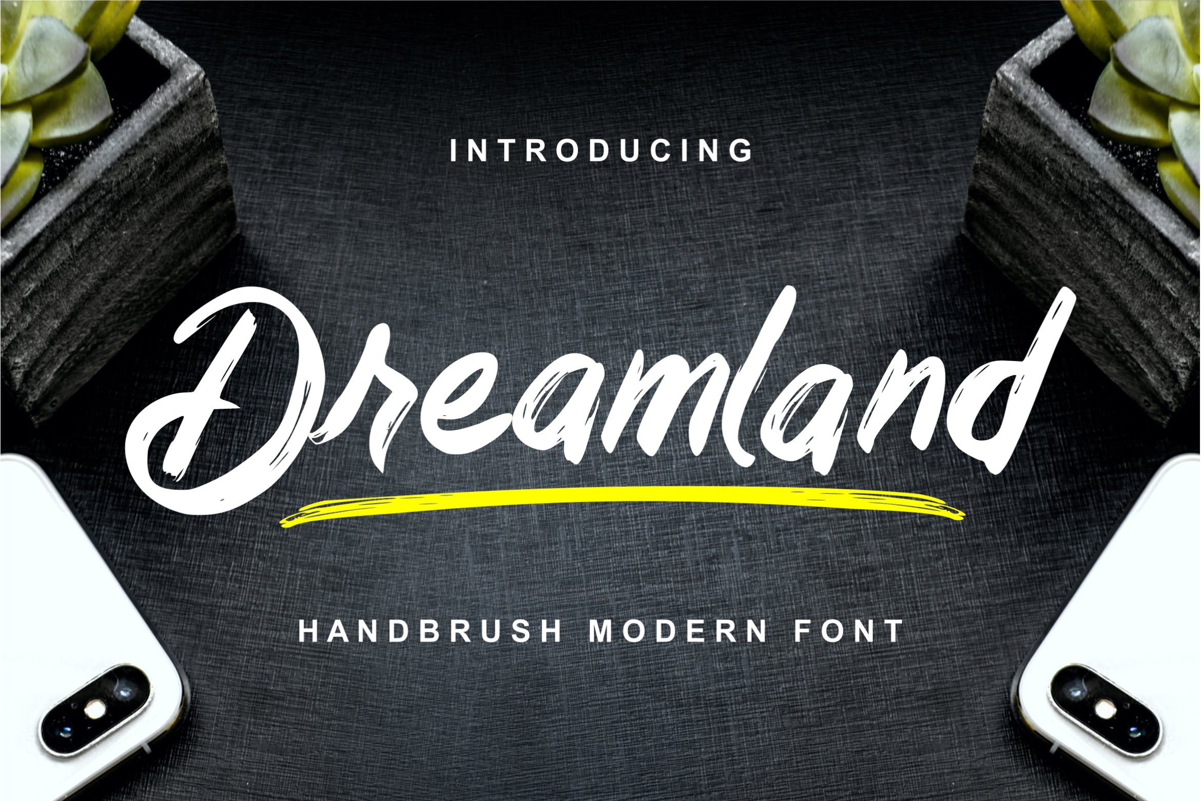 英文创意手绘笔刷字体下载 Dreamland – Handbrush Modern Font插图