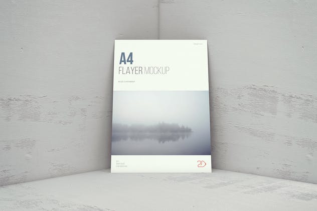 A4标准纸张规格传单样机模板 A4 Flyer Mock-Up插图(6)