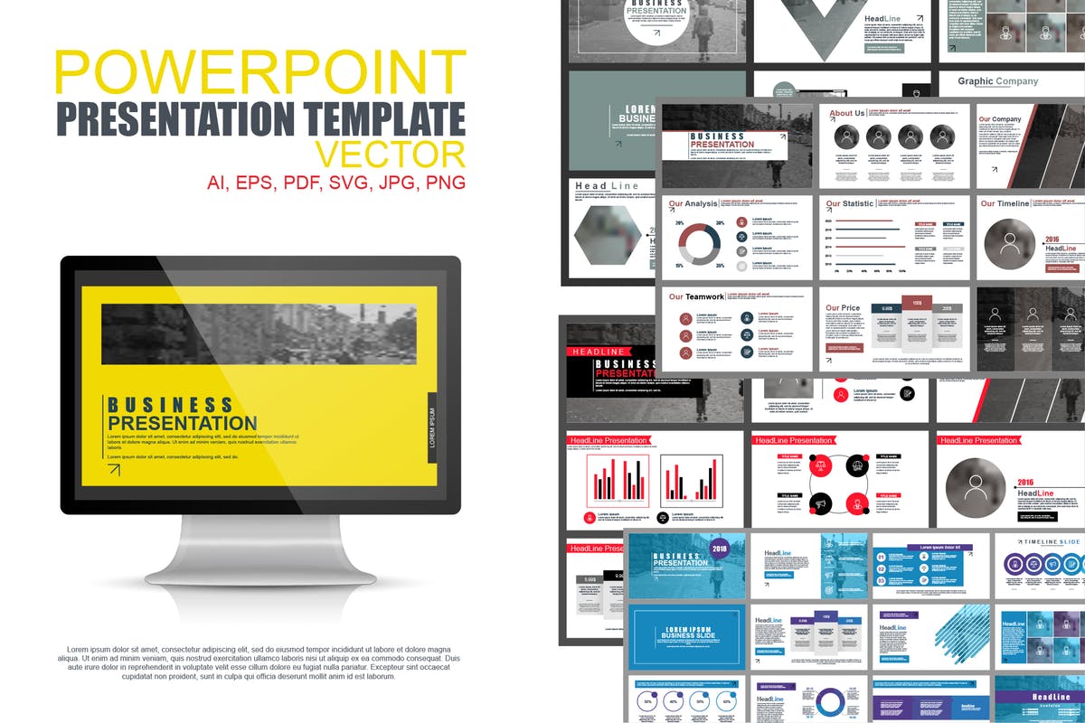 白色主题背景企业营销PPT模板下载 Powerpoint Templates插图