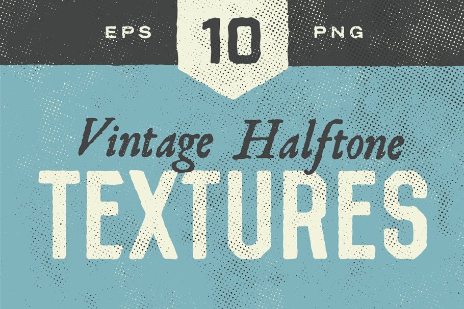 10款半色调纹理 Halftone Textures – 10 Pack插图