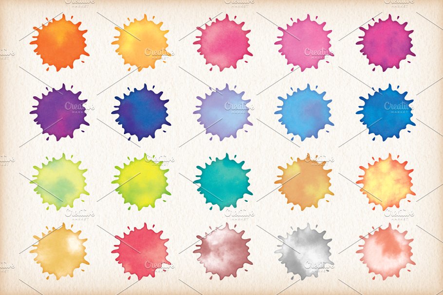 20种水彩文本图层样式 Watercolor Text Styles插图(1)