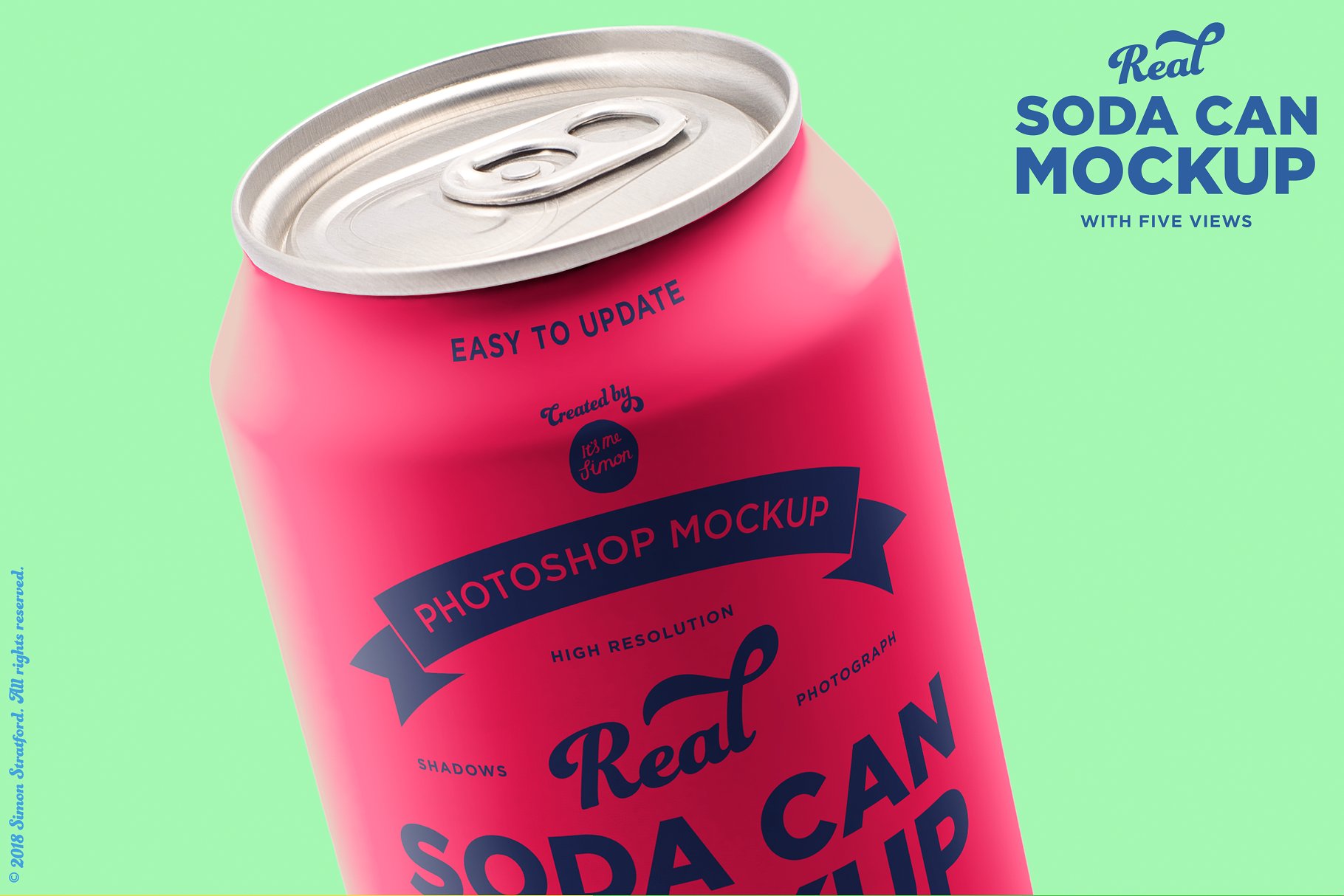 苏打水饮料易拉罐外观设计样机 Real soda can mockup for photoshop插图(6)