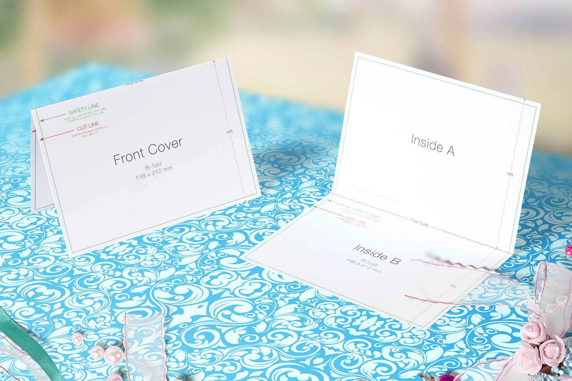 婚礼邀请卡邀请函样机v3 Wedding Greeting Cards mockups v.3插图