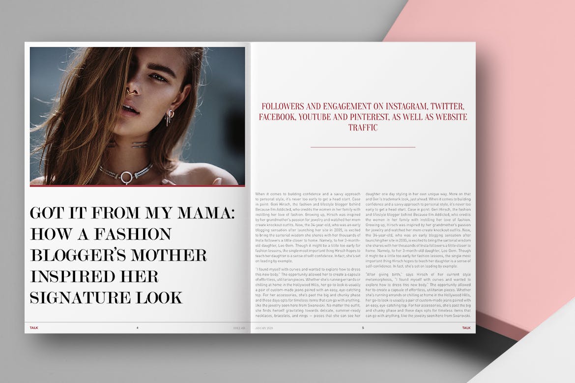 时尚生活周刊杂志设计模板素材 TALK | LIFESTYLE MAGAZINE插图(2)