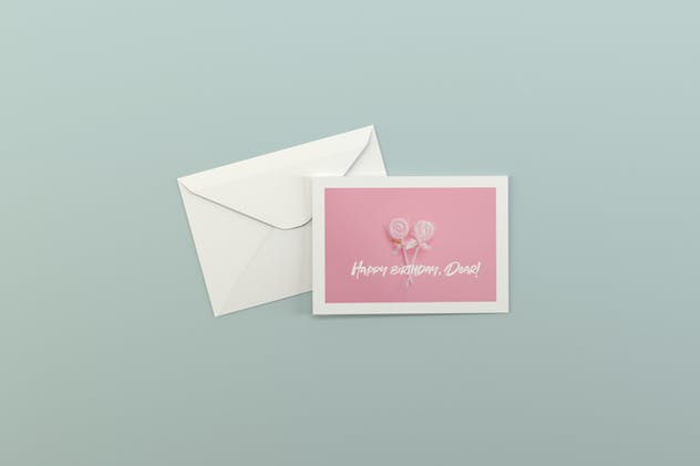 邀请函邀请卡设计样机模板 Greeting Card Mockups插图(2)