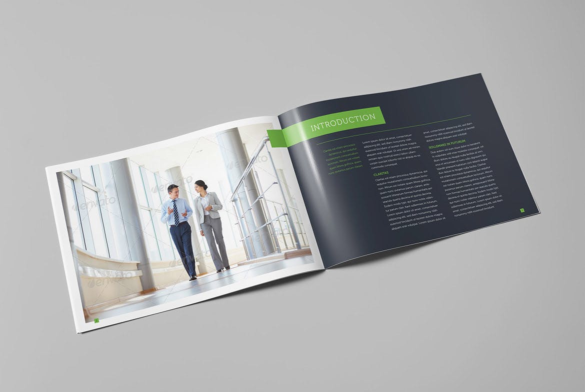 大型上市公司宣传画册设计模板 Corporate Business Landscape Brochure插图(1)
