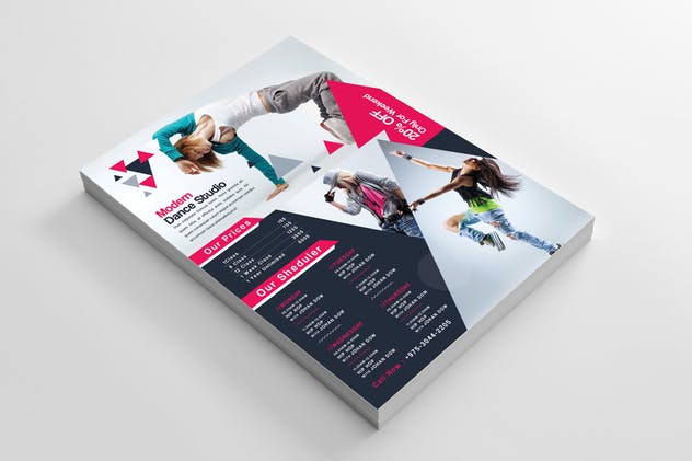 舞蹈工作室宣传海报传单模板 Dance Studio Flyer插图(5)