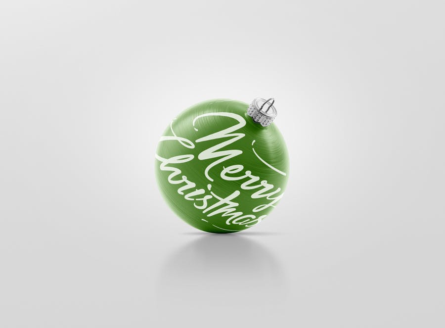 闪闪发光圣诞装饰球样机模板 Glitter Christmas Ball Mockup插图(9)