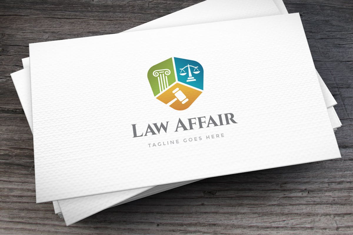 律师事务所法律顾问企业品牌Logo模板 Law Affair Logo Template插图