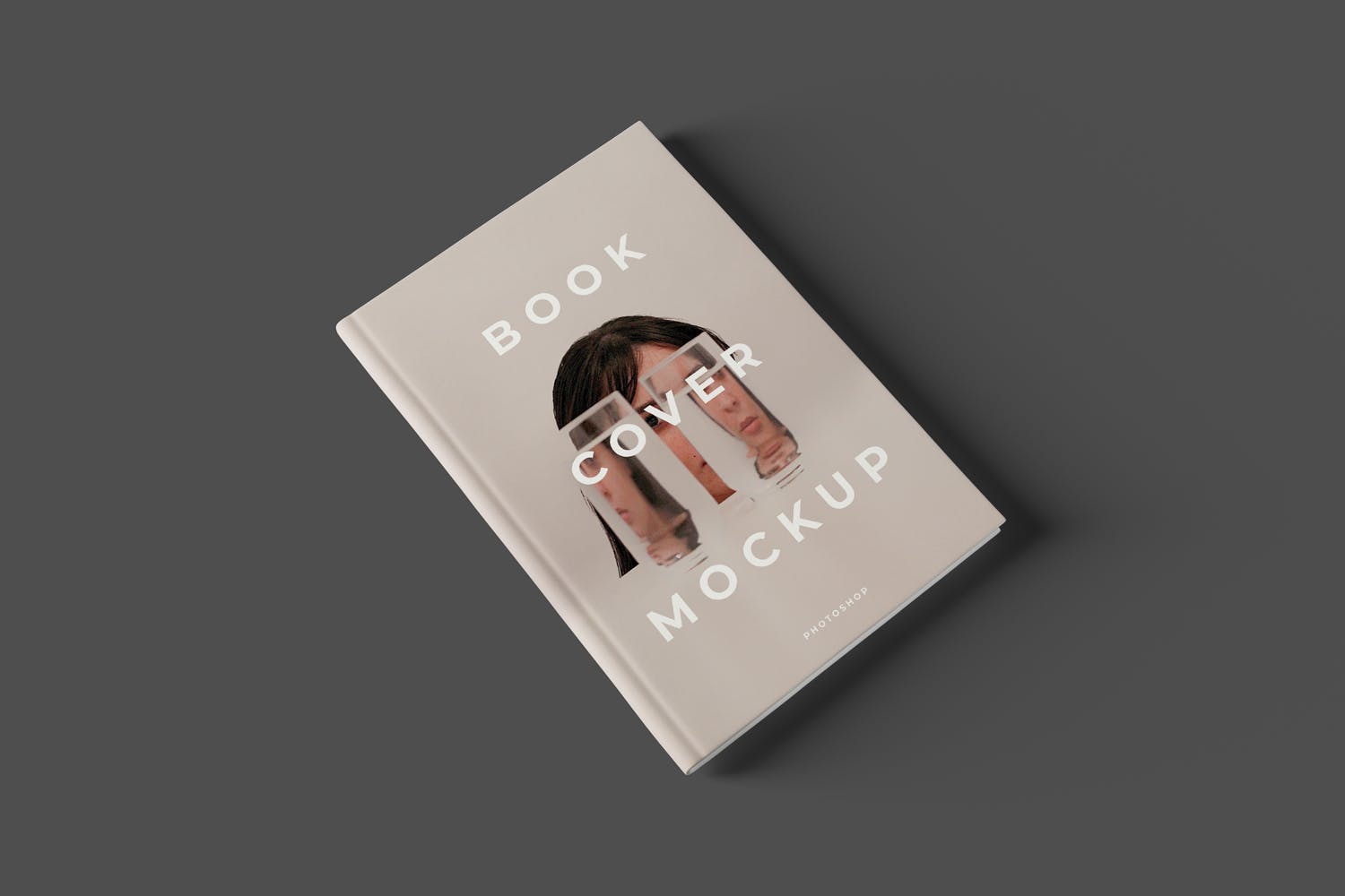 镂空设计风格精装图书封面设计样机模板 Book Cover Mockups插图(2)