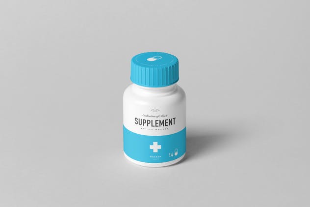 营养补充剂罐和药盒包装样机8 Supplement Jar & Box Mock-up 8插图(5)