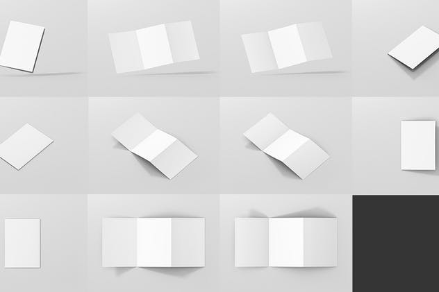 Z字母三折页宣传册样机 Z-Fold Brochure Mockup – Din A4 A5 A6插图(14)