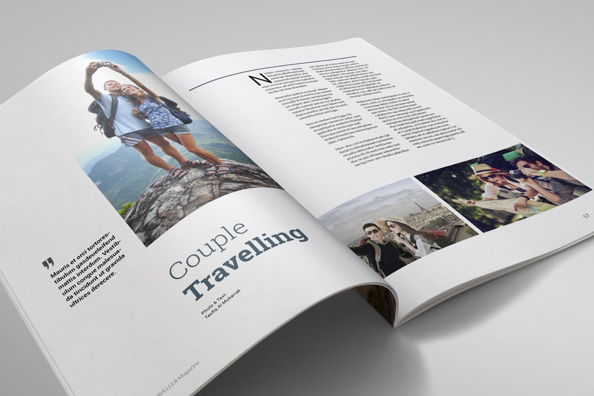 旅行者旅游主题杂志版式设计模板 Indesign Magazine Template插图(10)