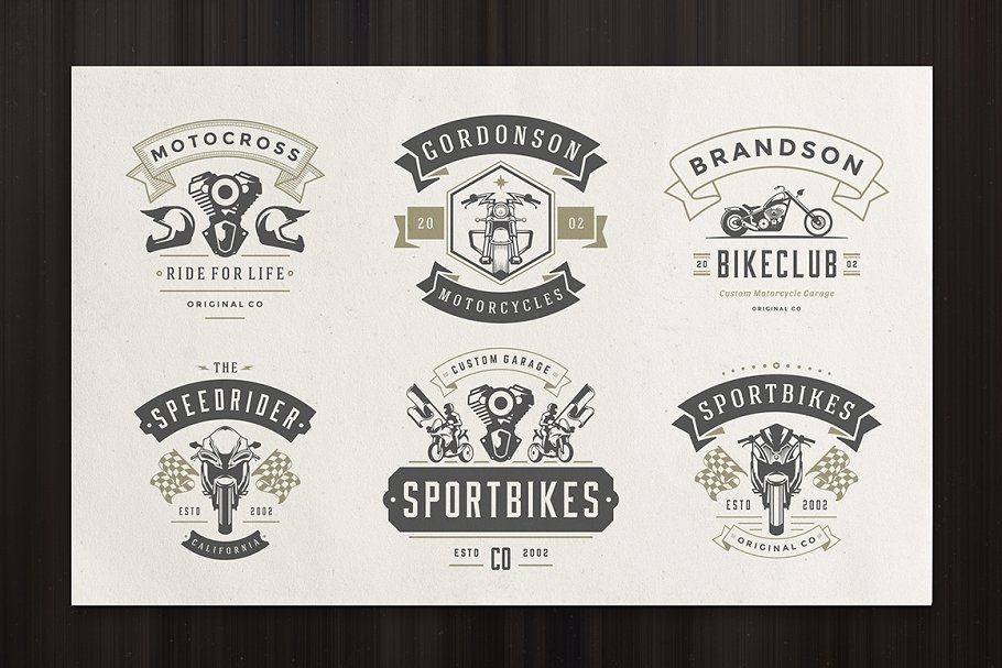 50款摩托车Logo标志和徽章模板 50 Motorcycles Logos and Badges插图(6)