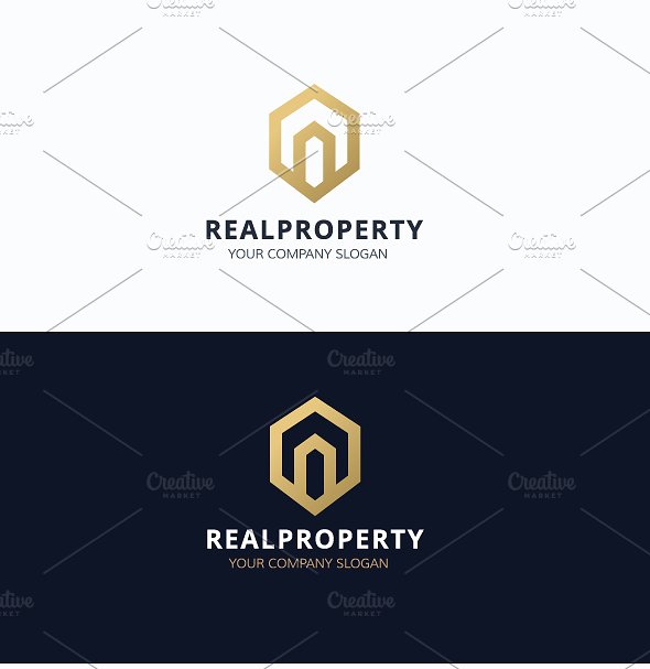 烫金高端Logo设计模板 Real Property插图(2)