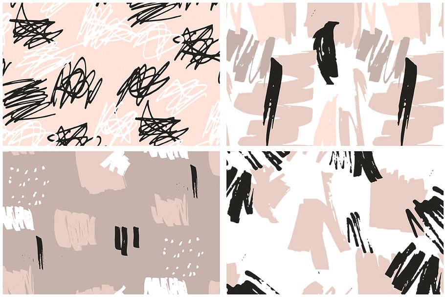 抽象图案笔刷&Instagram贴图模板 Abstract Brushed Patterns & Stories插图(13)