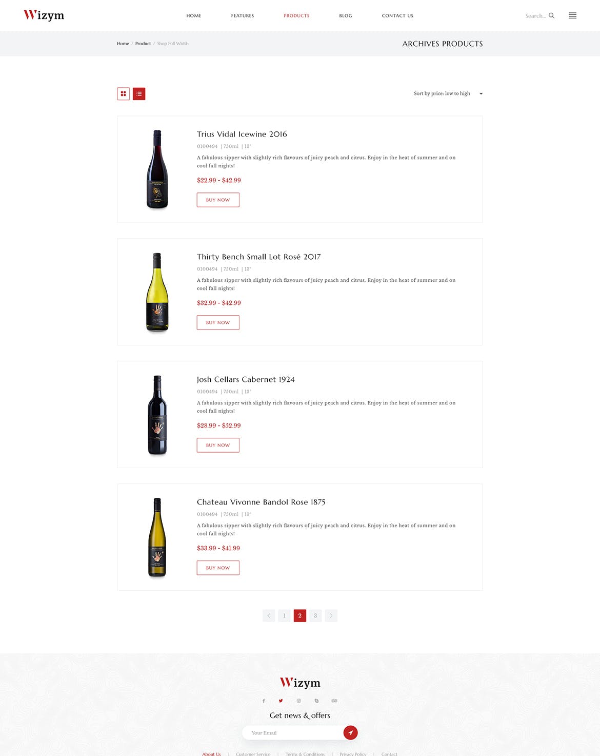 葡萄酒品牌网站设计PSD模板 Wizym | Wine & Winery PSD Template插图(4)