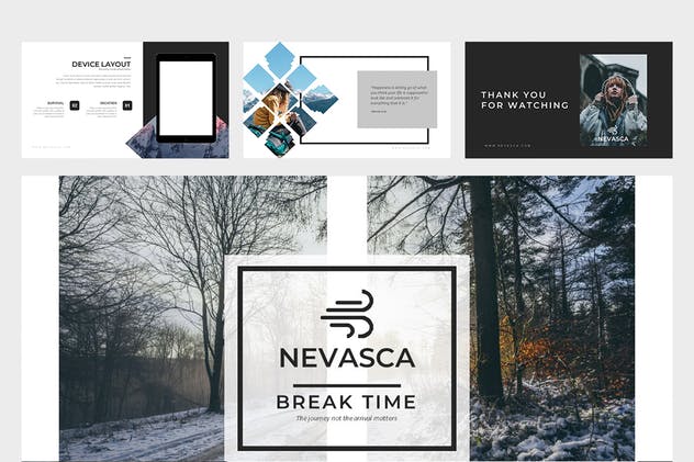 户外冒险品牌宣传PPT设计模板 Nevasca : Powerpoint Presentation插图(3)