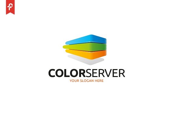 多彩服务主题Logo模板 Color Server Logo插图(2)