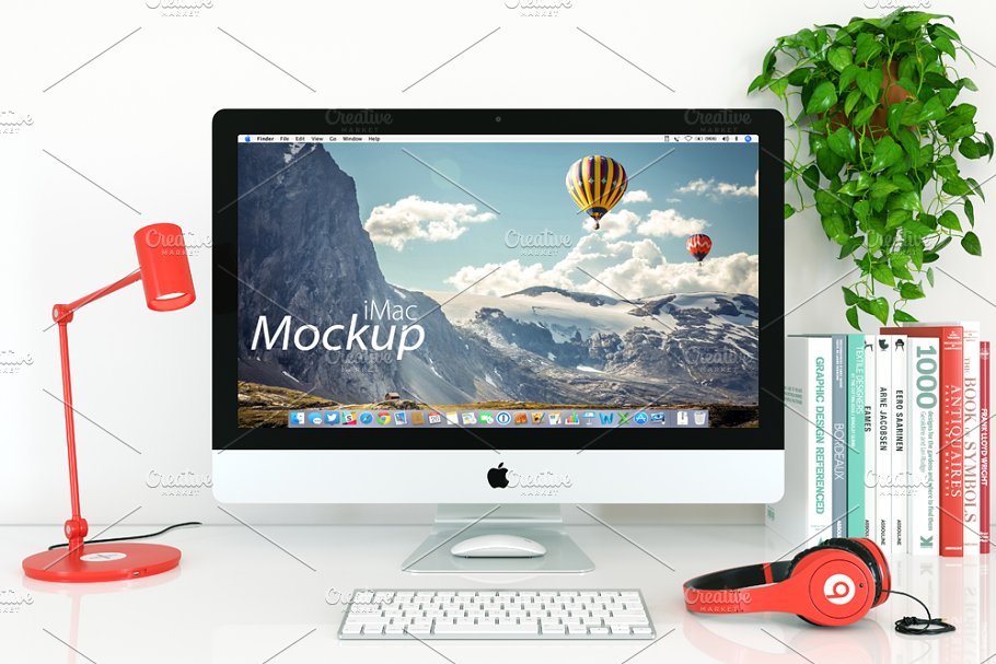 5K分辨率iMac实景场景样机模板 iMac Mockup – 5k – (1 PSD)插图