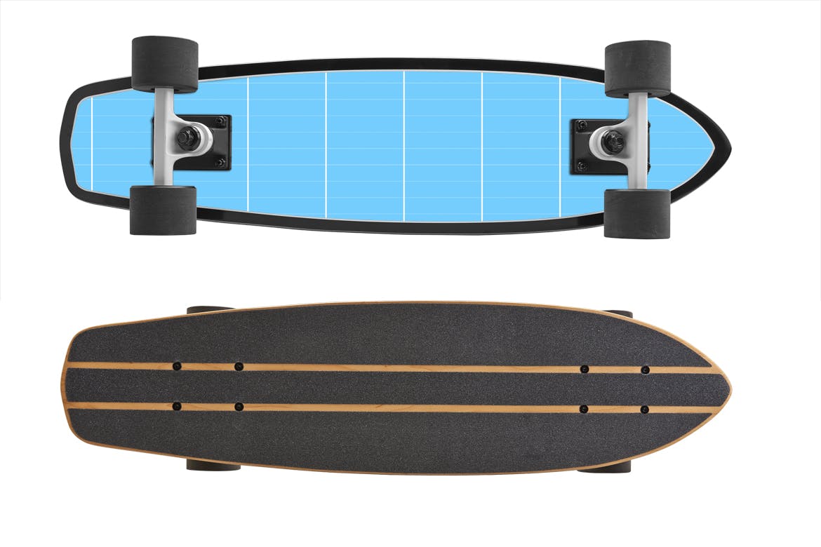 滑板外观设计俯视图&底部图样机模板 Skate_Board_Mockup插图(7)