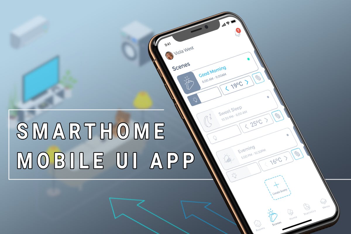 智能家居移动APP应用UI模板 Smart Home Mobile Ui – TH插图