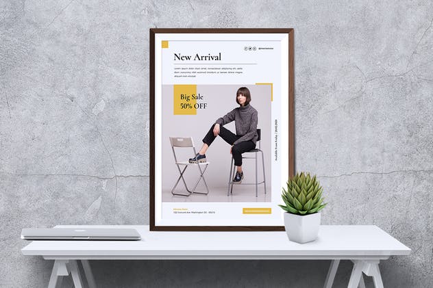 时尚服饰品牌故事海报设计模板 NIRVANA Fashion Store Flyer插图(5)