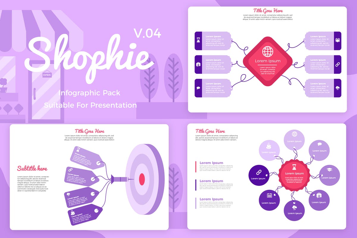 可视化数据演示信息图表幻灯片设计素材V4 Shopifie v4 – Infographic插图