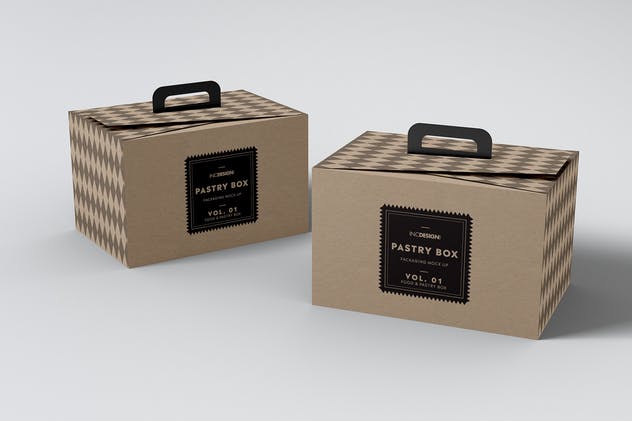 快餐盒糕点外带包装样机v1 Food Pastry Boxes Vol.1: Packaging Mockups插图(8)