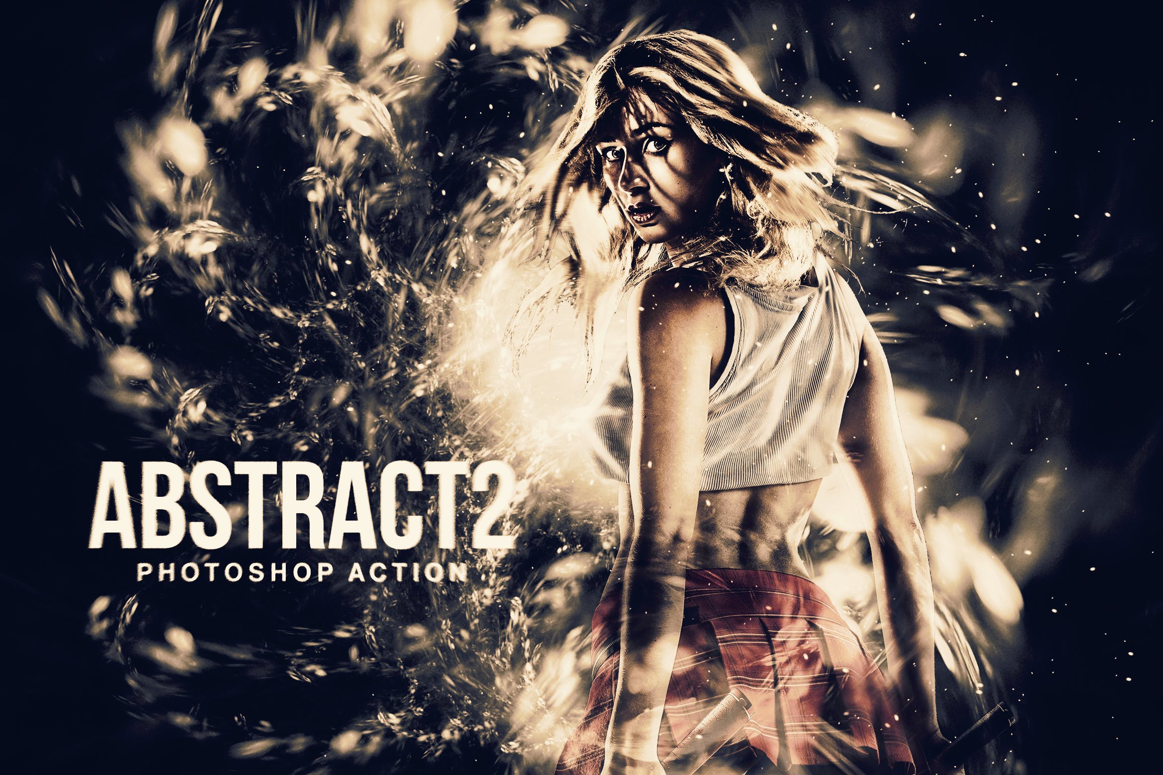 炫酷的人物特效海报处理PS动作 Abstract 2 Photoshop Action插图