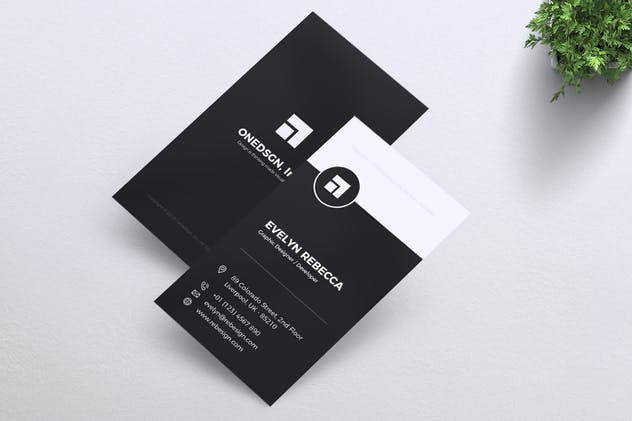 极简主义高端风格商业名片设计模板 Minimalist Business Card Vol. 02插图(3)
