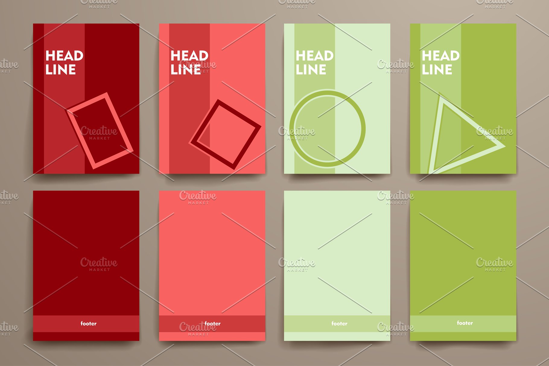 简约小册子传单设计模板 Set of Simple Brochures插图(11)
