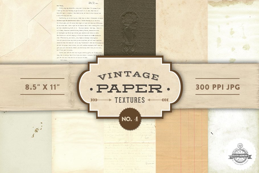 复古纸张肌理素材 Vintage Paper Textures – No. 4插图