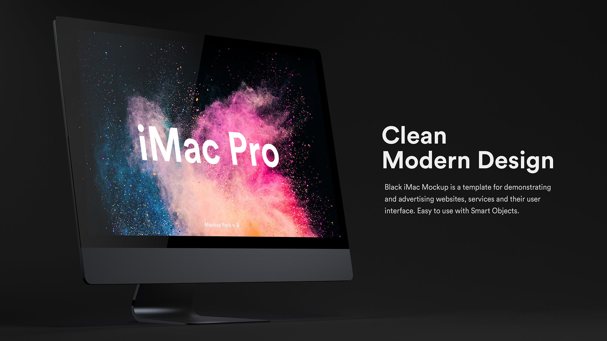 酷黑背景iMac Pro一体机电脑样机模板 Dark iMac Pro Mockup插图(8)