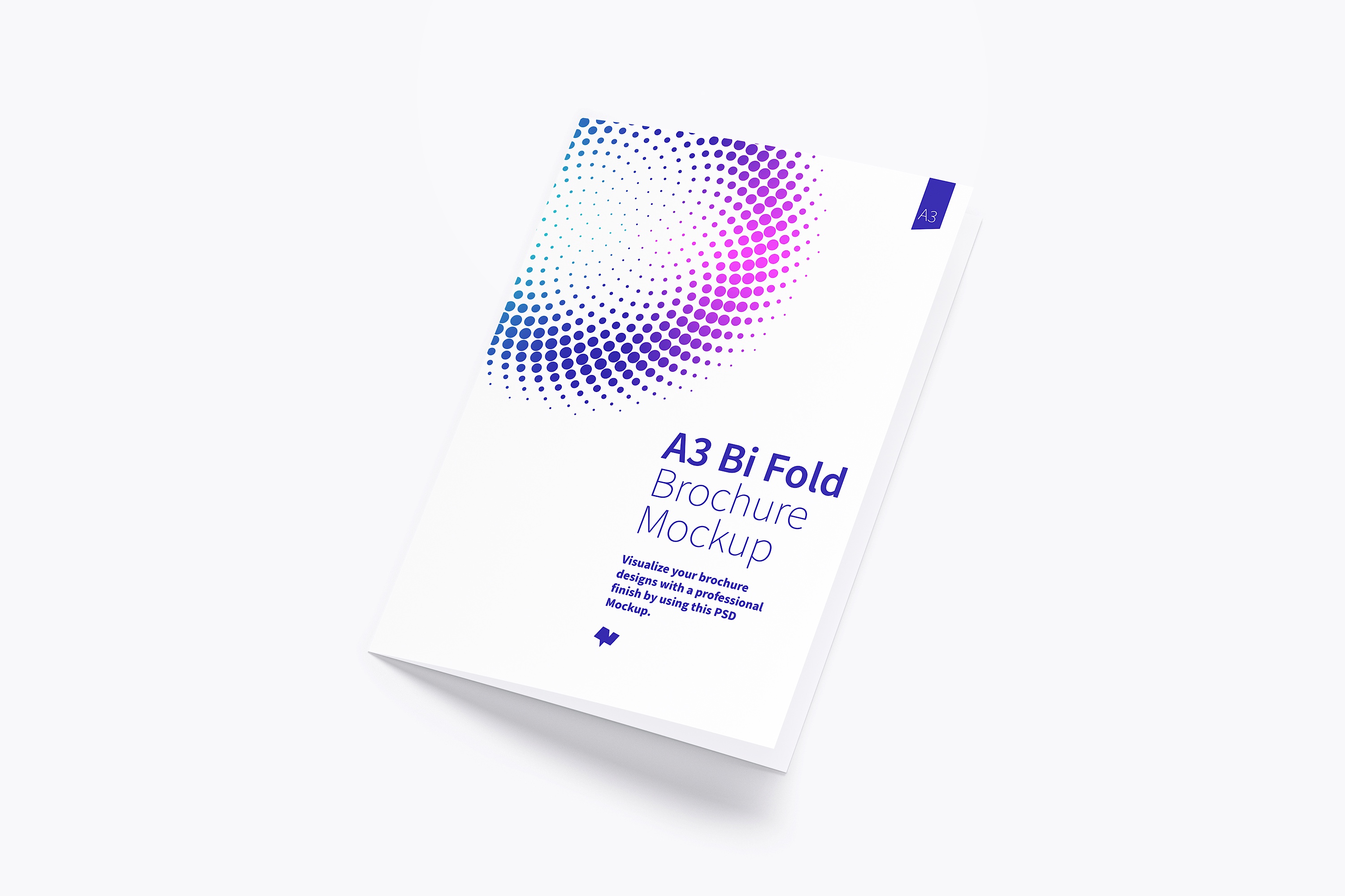 A3双折页设计传单小册子设计图样机模板01 A3 Bi Fold Brochure Mockup 01插图