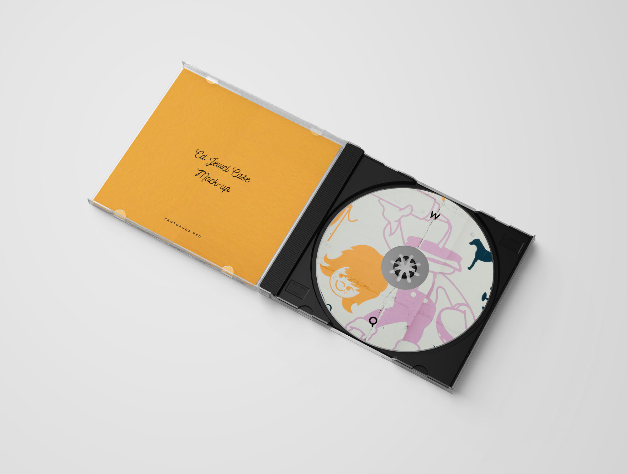 CD盒包装盒外观设计效果图样机PSD模板 CD Jewel Case Mockup – Photoshop .PSD插图(5)