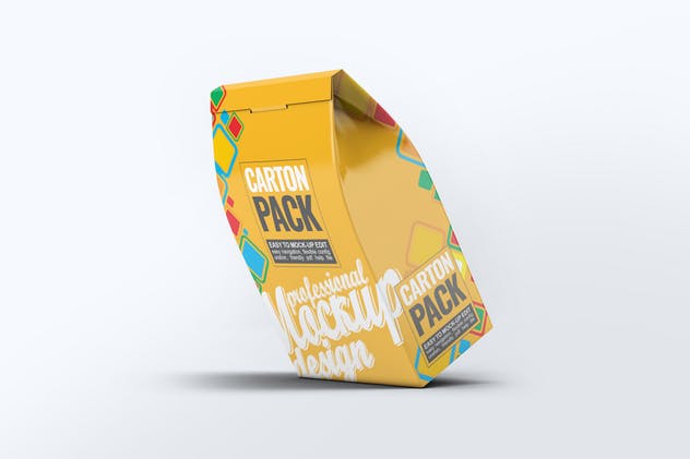 食品包装纸盒样机设计模板 Carton Box Pack Mock-Up插图(8)