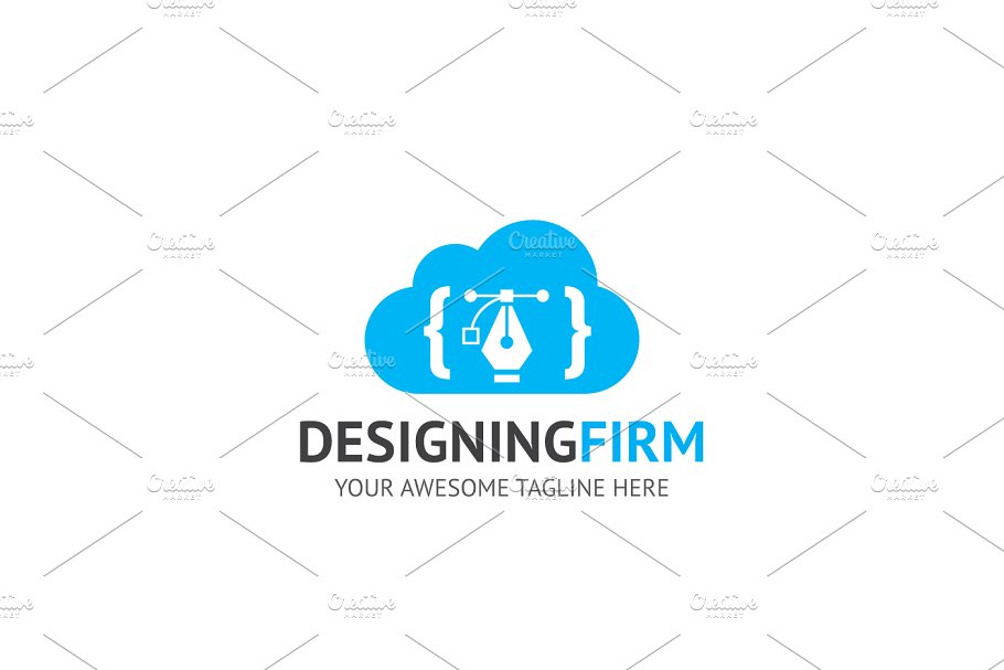 互联网设计开发企业时尚和现代的Logo模板 Designing Firm Logo插图