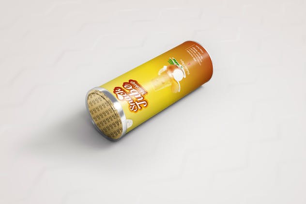 薯片圆筒食品包装样机模板 Snack Tube Mockup插图(3)