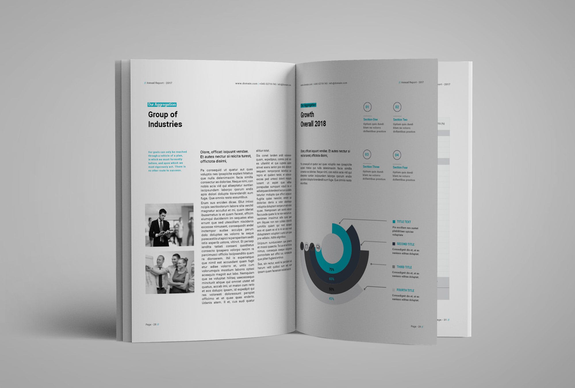 2019年优秀企业年度报告/企业年报设计模板 Report Brochure插图(4)