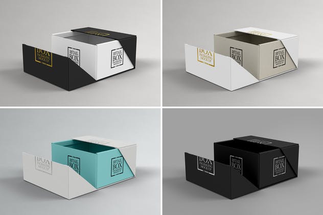高端品牌礼品盒包装样机 VOLUME 03: Retail Box Packaging Mockups插图(3)