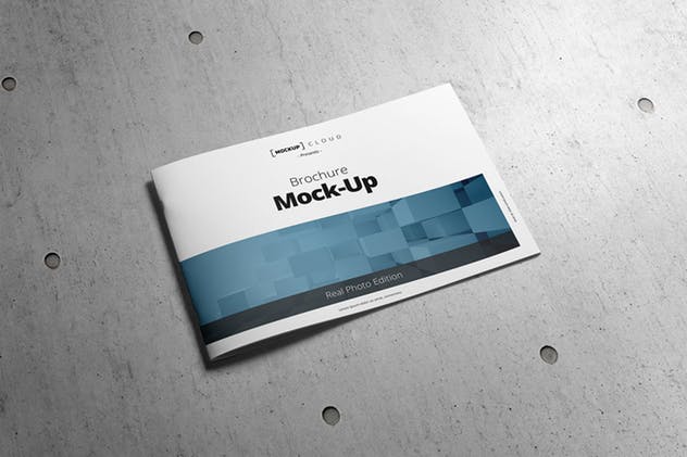 企业画册产品手册样机模板 Landscape Brochure Mockup插图(7)