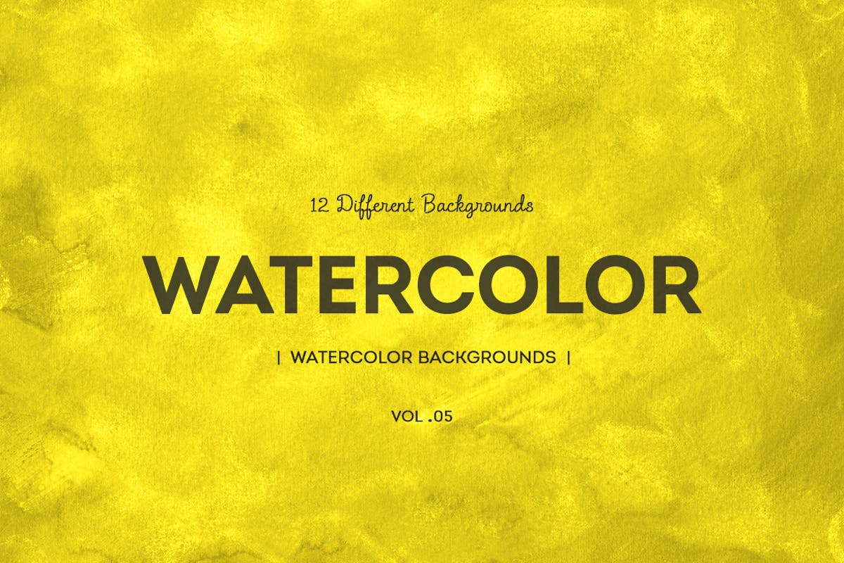 抽象亮金色水彩质感肌理背景V5 Watercolor Backgrounds v5插图