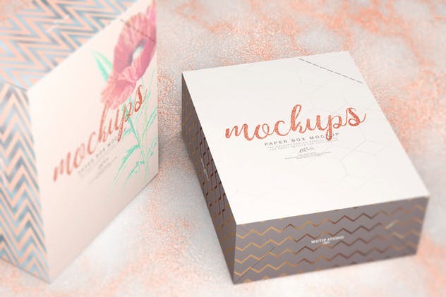 美食包装纸盒样机 Paper Box Mockup 07插图(9)