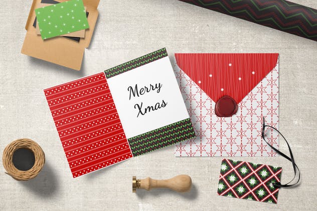 圣诞节节日氛围包装礼品纸张印花图案 Christmas Patterns插图(1)