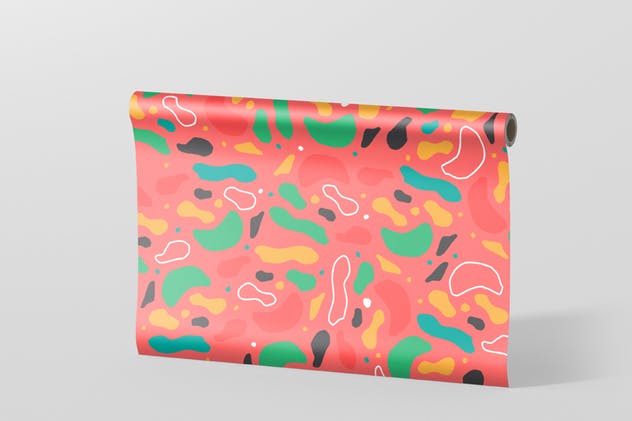 礼品精美包装纸印花设计样机模板 Gift Wrapping Paper Mockup插图(2)