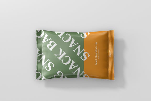 小吃/零食塑料袋包装外观设计样机 Snack Foil Bag Mockup插图(5)
