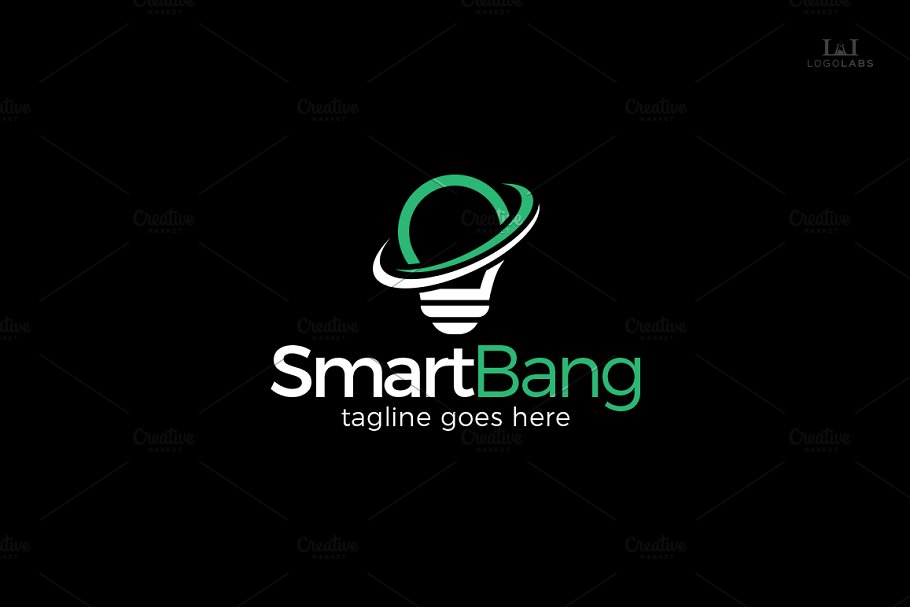 智慧灵感主题Logo模板 Smart Bang Logo插图(1)